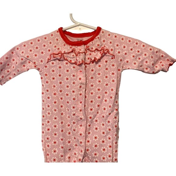 Just One You Carters Girls Infant Baby Size Newborn Pink 1 piece bodysuit sleepe - Picture 2 of 5